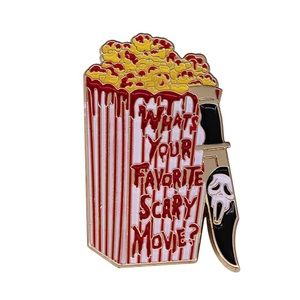 Favorite Scary Popcorn Scream Enamel Pin